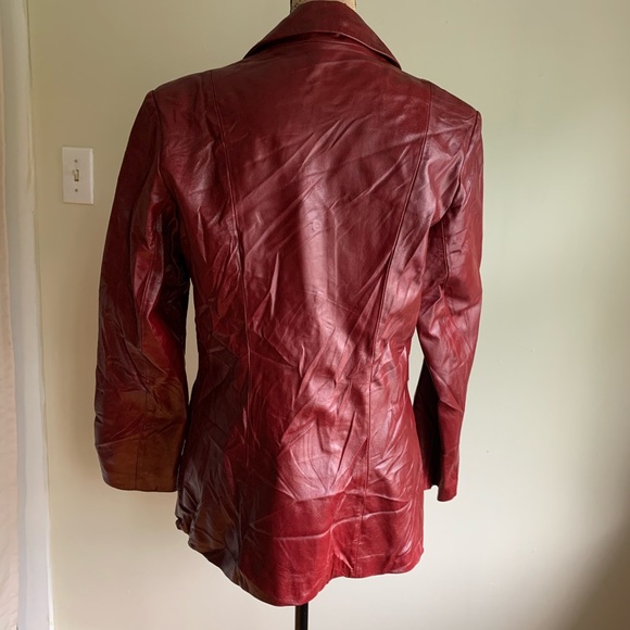 Authentic Vera Pelle burgundy jacket size L - Picture 4 of 14